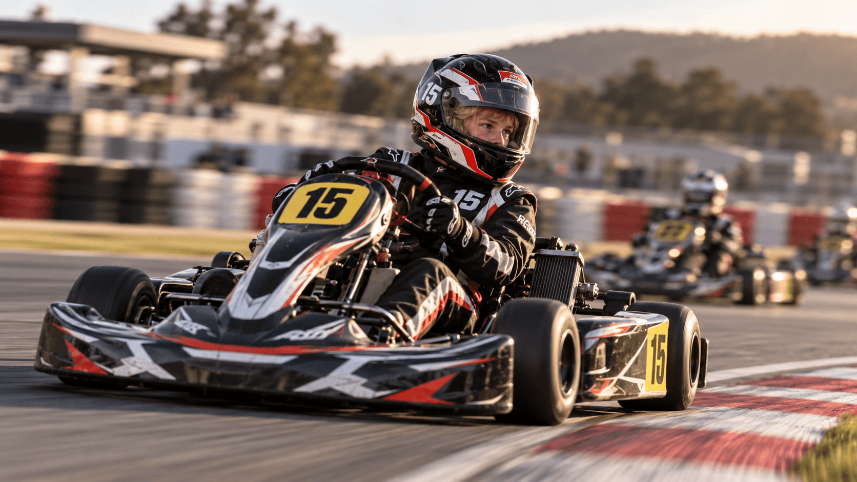 Oscar, jeune pilote de karting